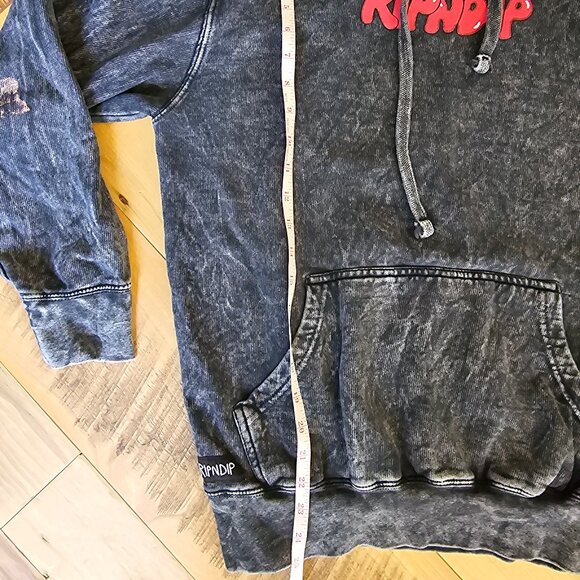 Rip N Dip Gray Mineral Cherry Blossom Hoodie Sweatshirt Size Medium - Picture 4 of 7